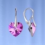 Серебряные серьги с кристаллами Swarovski&reg;