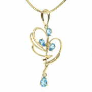 Goldanhänger mit Topasen