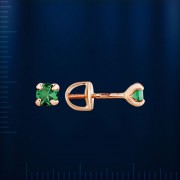 Ohrstecker mit Allanit. Rotgold