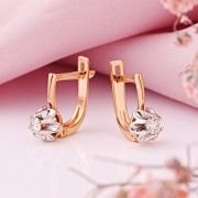 Goldohrringe mit Diamanten Russisches Gold 585 in Deutschland