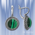 Ohrringe mit Malachit