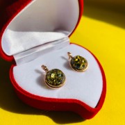 Vergoldete Silberohrringe 925º mit Bernstein in Deutschland kaufen