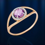  Russisches Goldschmuck Amethyst 