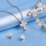 Goldkette "Kreuz" mit Diamanten