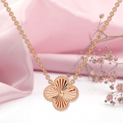 Rotgoldhalskette "Blume"