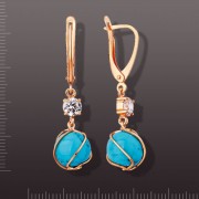 Серебряные серьги с бирюзой