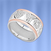  Ring mit Fianiten. Silber & Gold