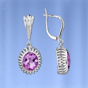 Ohrhaenger Silber & Amethyst