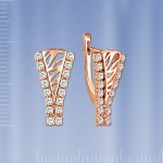 Ohrringe mit Swarovski&reg; Kristallen Russgold