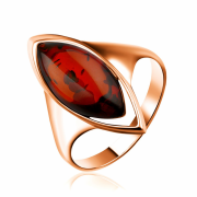 Vergoldeter Silberring mit Bernstein in Deutschland