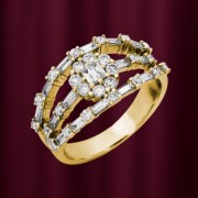 Gianni Lazzaro Jewellery Gelbgoldring mit Diamanten