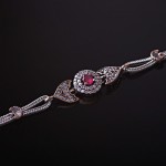 Armband mit Rubin Silber