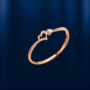 Ring mit Fianit aus Rotgold