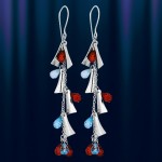 Серьги Серебрянные с Самоцветами