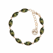 Vergoldetes Silberarmband 925 mit Bernstein