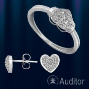 Weissgoldset mit Diamanten