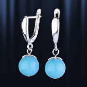 Silberohrgehaenge  mit Tuerkis