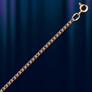  Цепочка Лав серебряная позолоченая