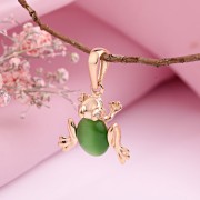 585er Goldanhänger Katzenauge Zirkonia