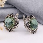 Серьги кварц серебро 925 СОКОЛОВ