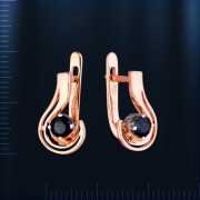 Goldohrringe mit Saphir