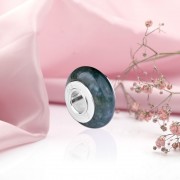 Silberanhaenger - Laeufer mit Moosachat