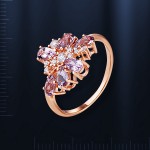 Ring mit Amethysten russisches Gold 