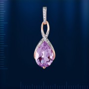  Russisches Goldschmuck mit Amethyst 