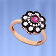 Silberring mit Fianiten