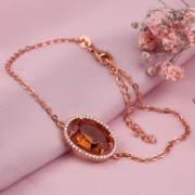 Vergoldetes Silberarmband mit Sultanit & Zirkonia