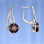 Ohrringe mit Quarz. Silber 925°