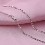 Armband und Kette Figaro. Silber