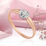 Goldring "Lilie" mit Diamant