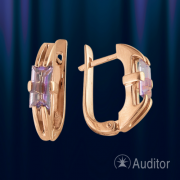 Ohrringe russisches Gold & Amethyst