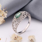Купить серебряное кольцо с фианитами
