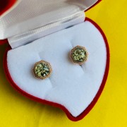 Vergoldete Silberohrstecker mit Bernstein
