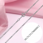 Russische Halskette Silberarmband/ -kette "Figaro 5+3"