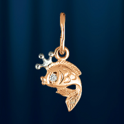 Золотая рыбка - подвеска из русского золота 585°