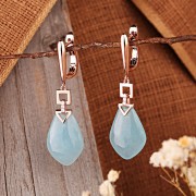 Vergoldete Ohrringe hängend