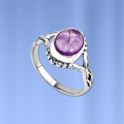 Silberring mit Amethyst 