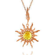 Vergoldeter Silberanhaenger "Sonne"