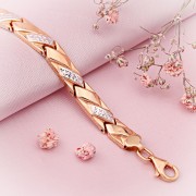 Armband aus Rotgold/Weissgold 585°