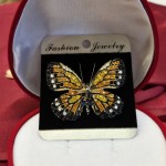 Bijouterie Brosche "Schmetterling". Zirkonia & Opal