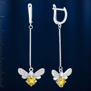 Ohrhaenger mit Fianiten Silber