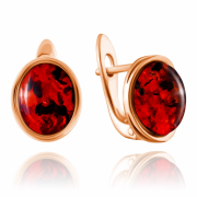 Vergoldete Silberohrringe 925º mit Bernstein in Deutschland kaufen