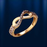 Золотое кольцо Фианиты