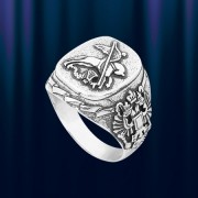 Herrenring russisches Sterling Silber