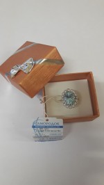 Silberring mit Topas & Fianiten