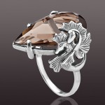 Silberring mit Rauchtopas. Silber 925°