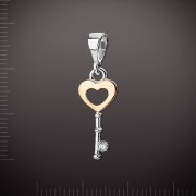 Silber & Gold  Anhaenger mit Fianiten